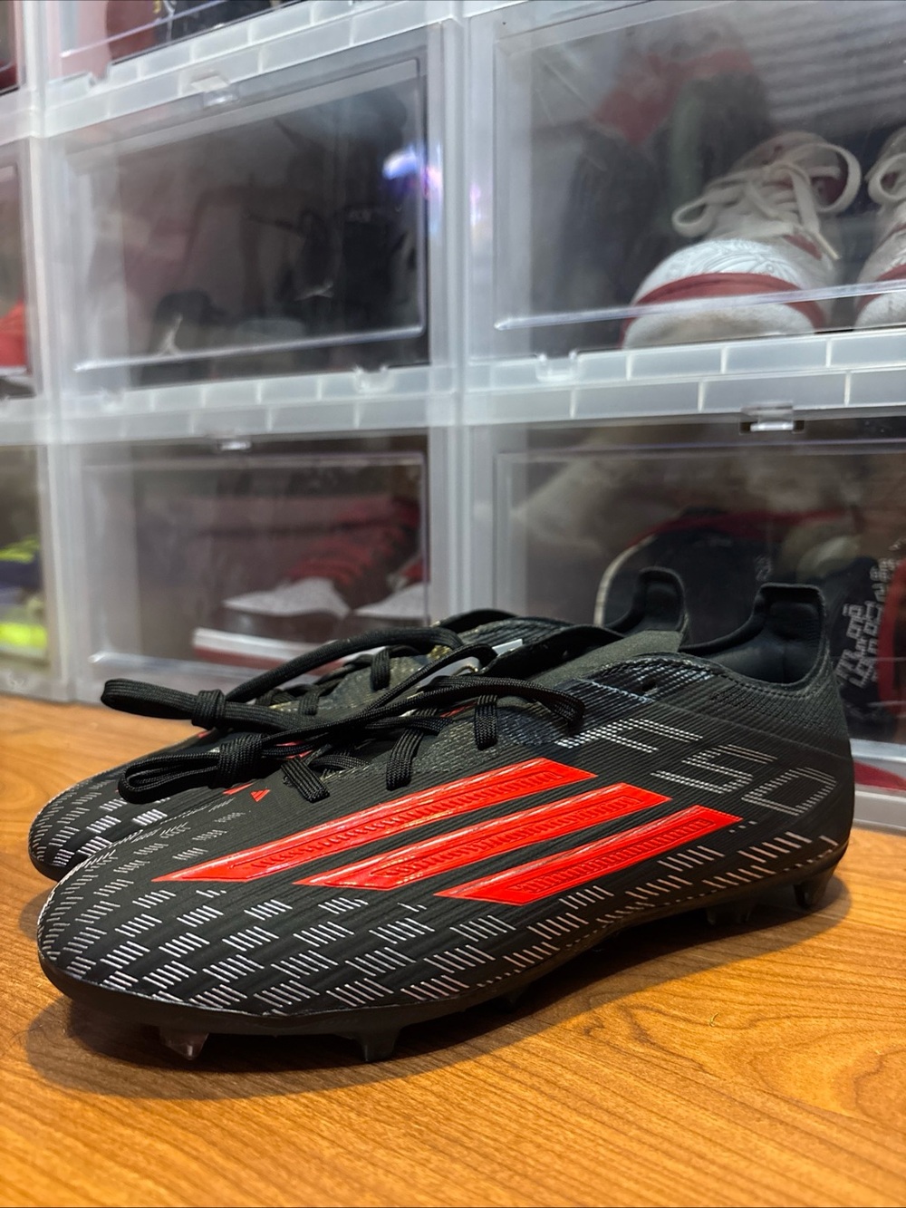 Adidas F50 Elite FG J Core Black Lucid Red JR8962 Soccer Cleats Sz 5.5Y/7W NWOB